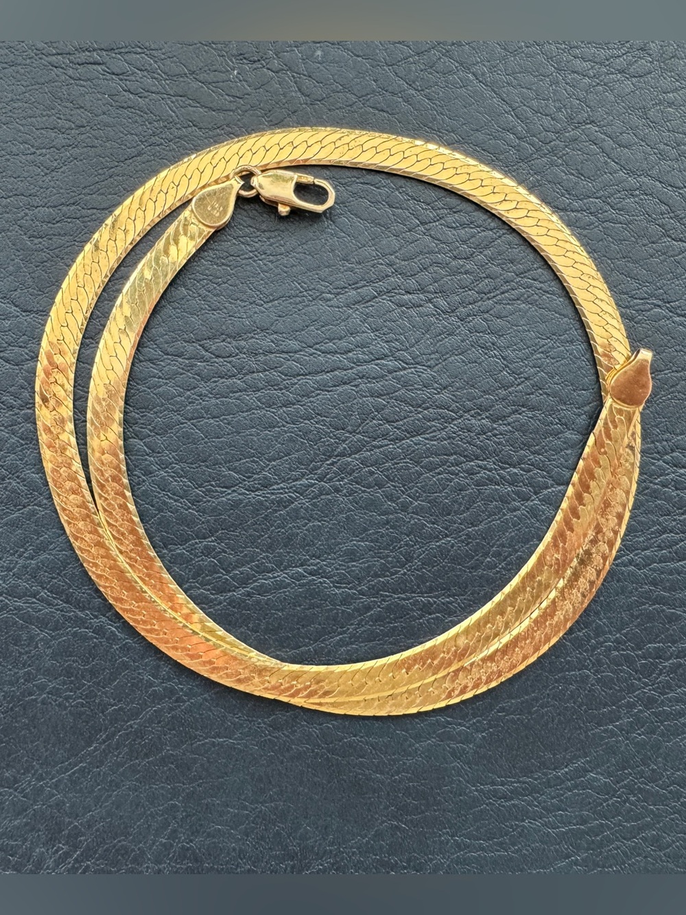 14k herringbone chain necklace